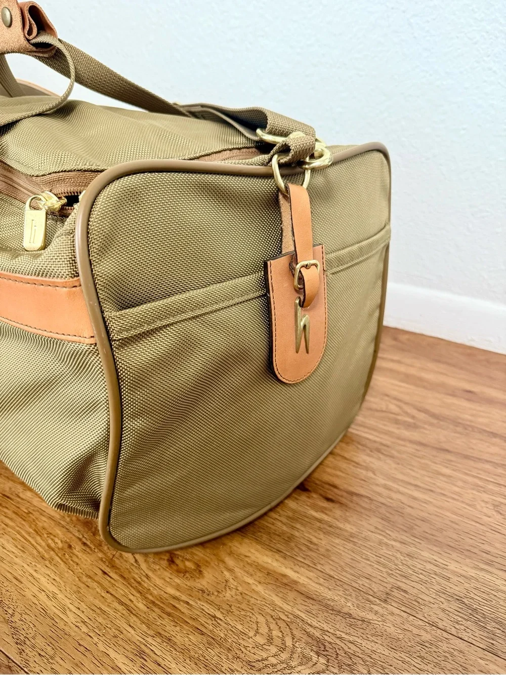Hartmann Vintage Tan Ballistic Nylon Duffel/Weekender Bag